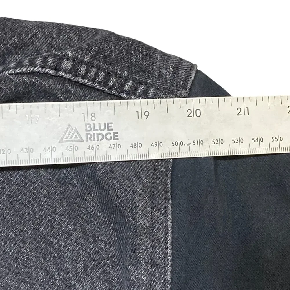 Levi's Hybrid Hooded Trucker Jacket Sweater Mens 3XL Black Denim Jean